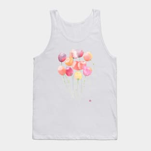 Loose Tulips in Watercolor Tank Top